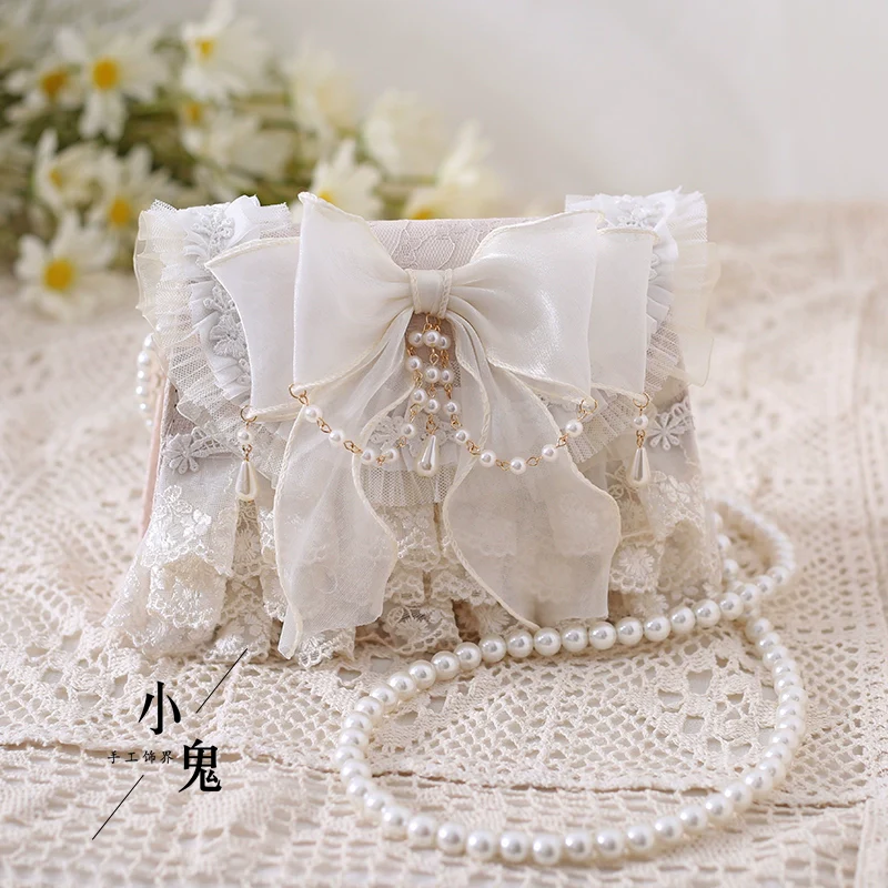 Xiaogui - Elegant Lolita Handbag Ivory Tea Party Lolita Bag - Image 8