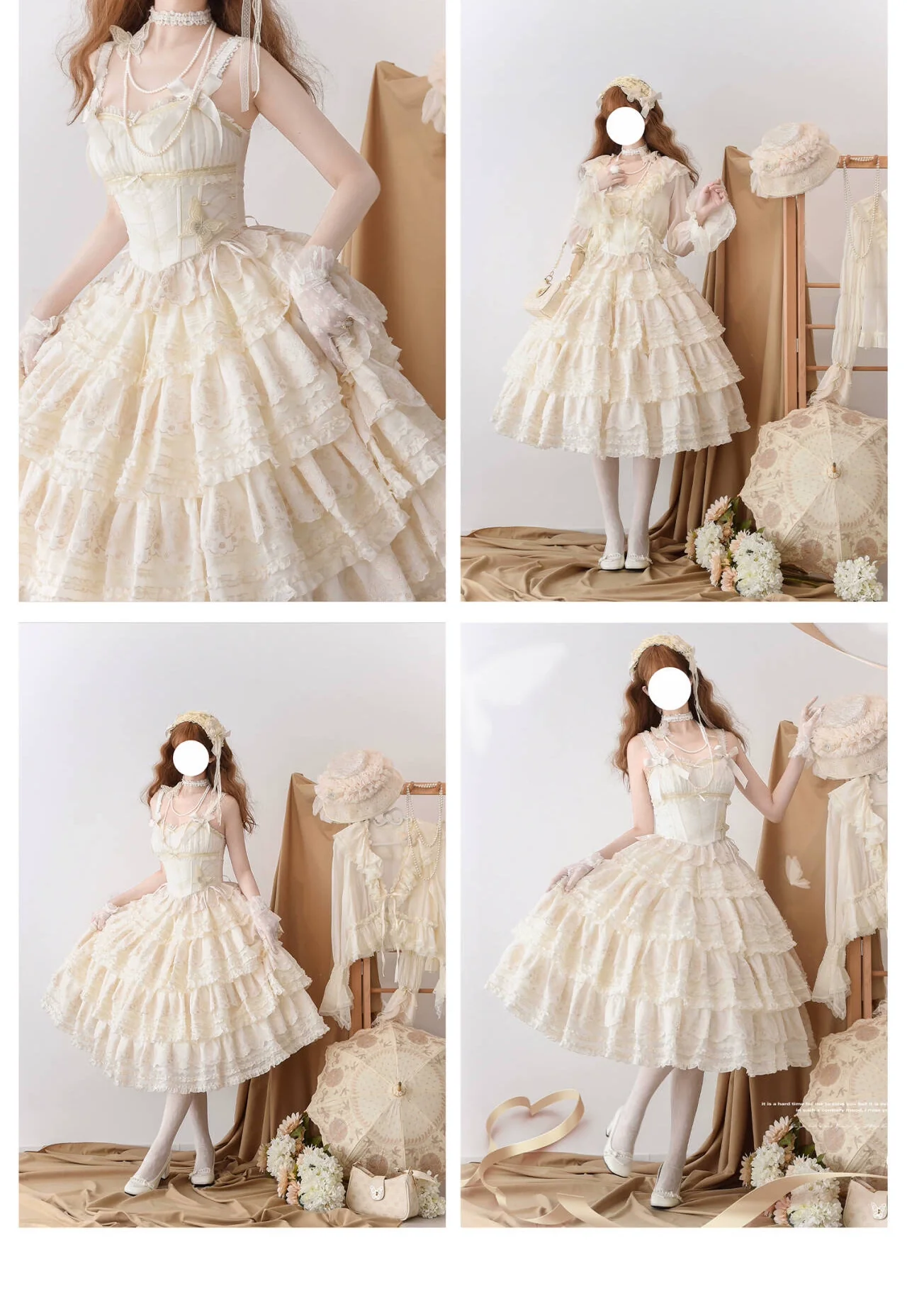 MEEKWIND - Miss Flora - Elegant Lolita Headdress Solid BNT & Choker & Hat - Image 10