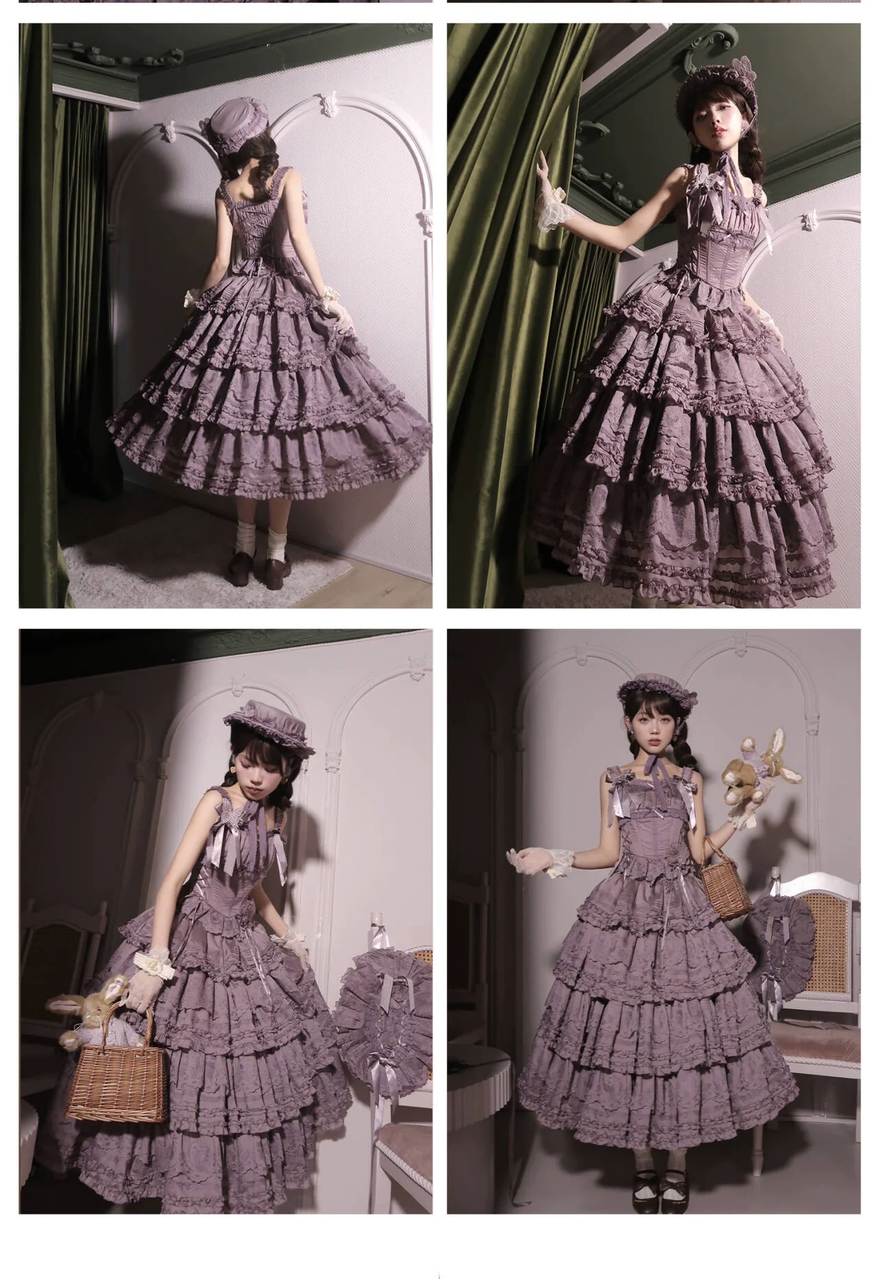 MEEKWIND - Miss Flora - Elegant Lolita Headdress Solid BNT & Choker & Hat - Image 6
