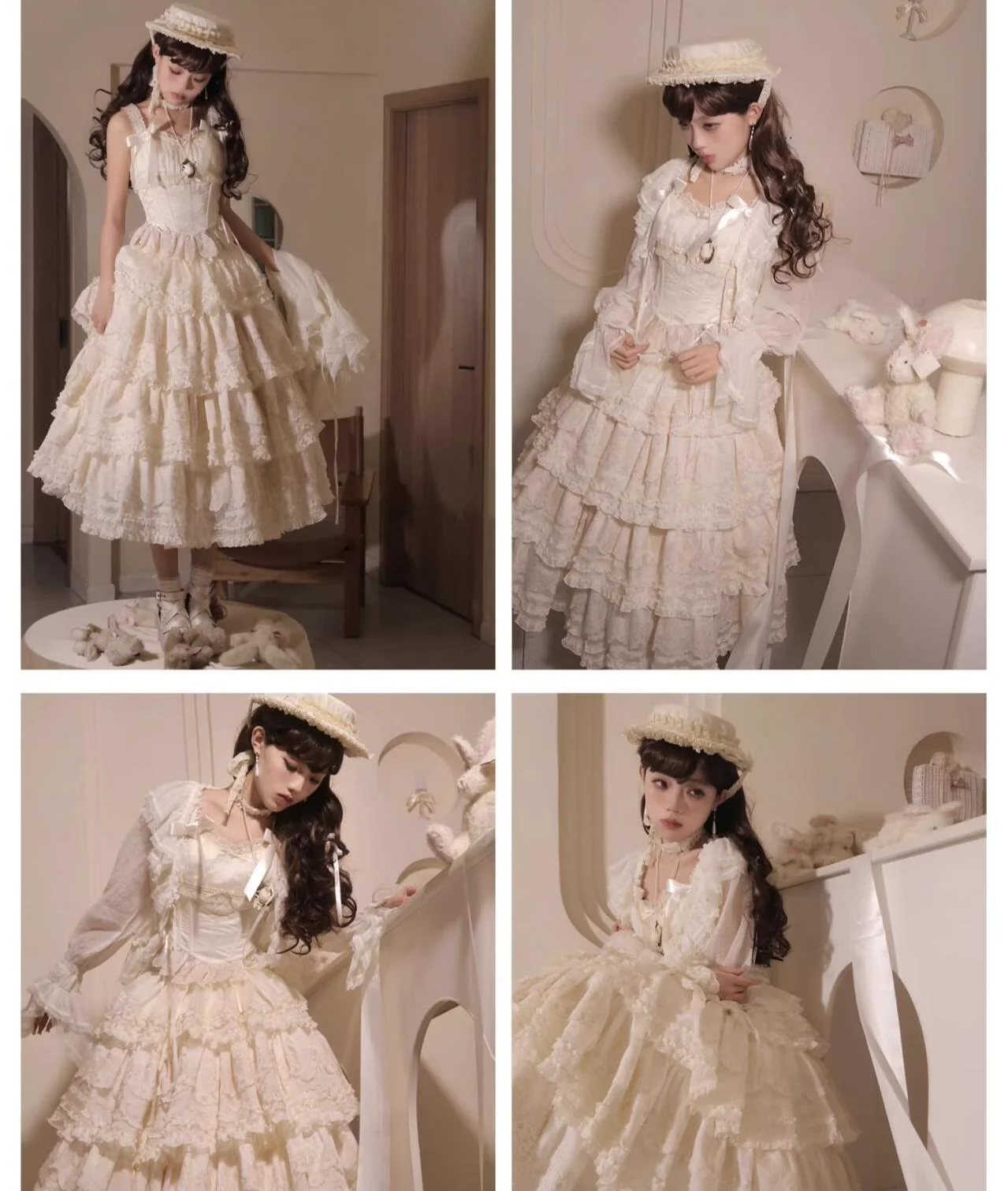 MEEKWIND - Miss Flora - Elegant Lolita Headdress Solid BNT & Choker & Hat - Image 8