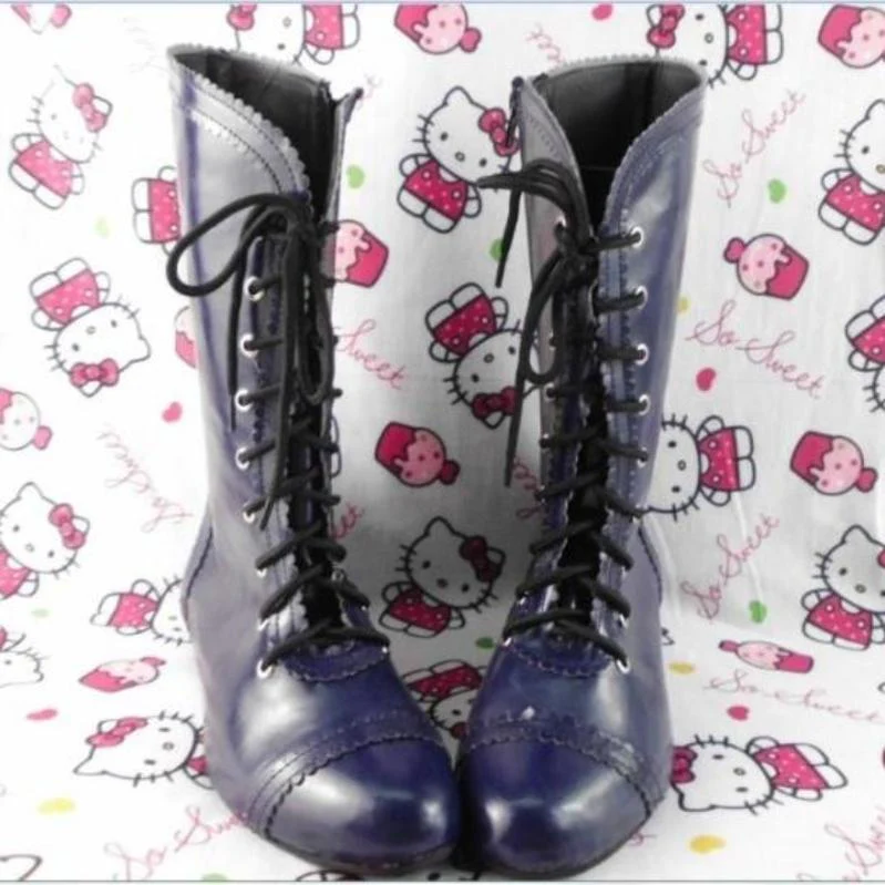 Antaina - Elegant Lolita Heel Boots Heel Shoes Multicolor - Image 14
