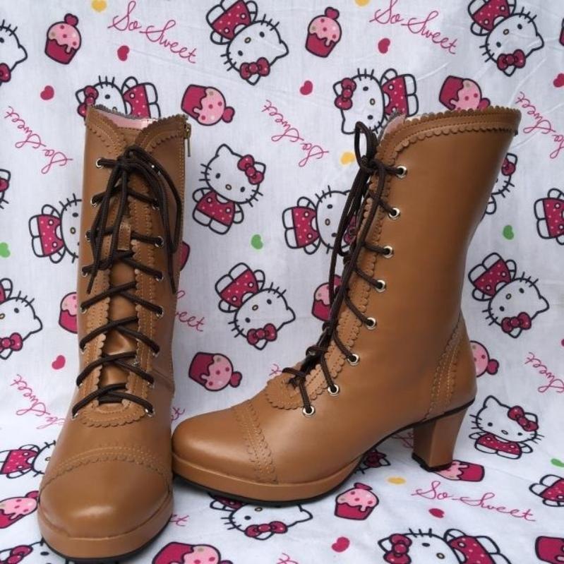 Antaina - Elegant Lolita Heel Boots Heel Shoes Multicolor - Image 3