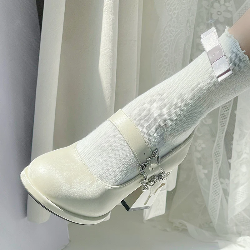 Dreamland - Wanxiang Cycle - Elegant Lolita Heel Shoes with Embossed Rose - Image 15