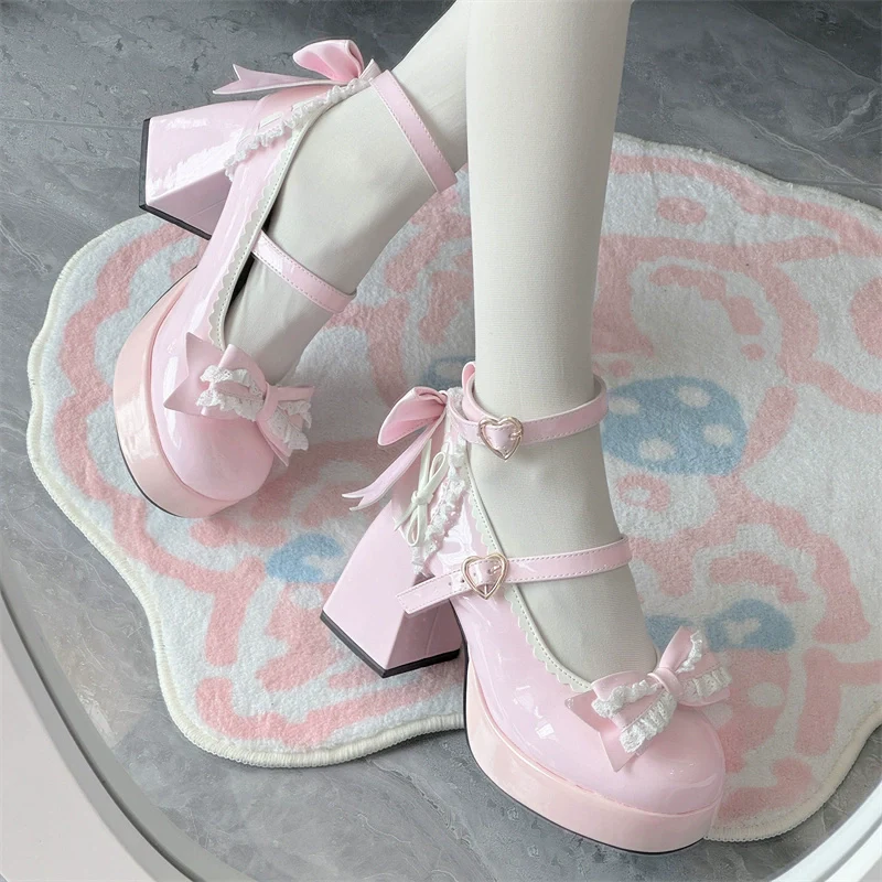 Jiangjiang Biscuit - Elegant Lolita High Heel Shoes Round Toe Low Cut - Image 19