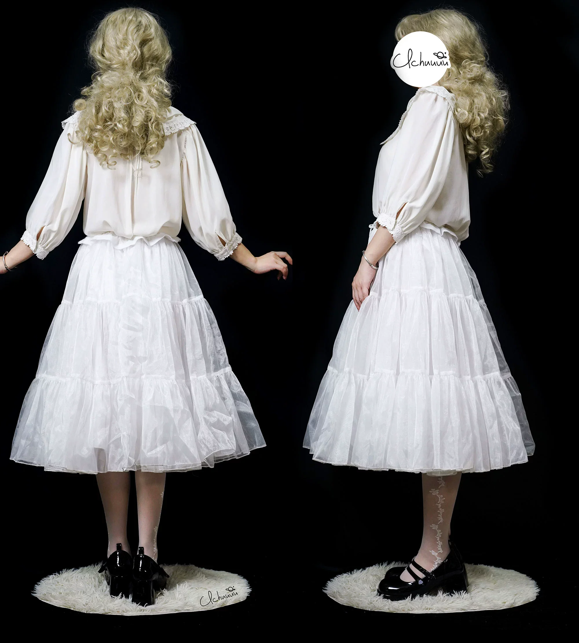 Elegant Lolita Hip Petticoat with Detachable Hip Pad - Image 10