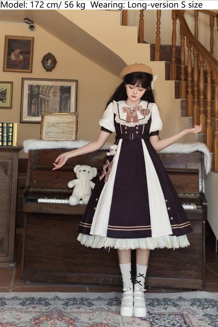 Chocolate Workshop - Elegant Lolita OP Daily Short Sleeve Dress - Image 12