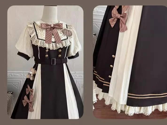 Chocolate Workshop - Elegant Lolita OP Daily Short Sleeve Dress - Image 26