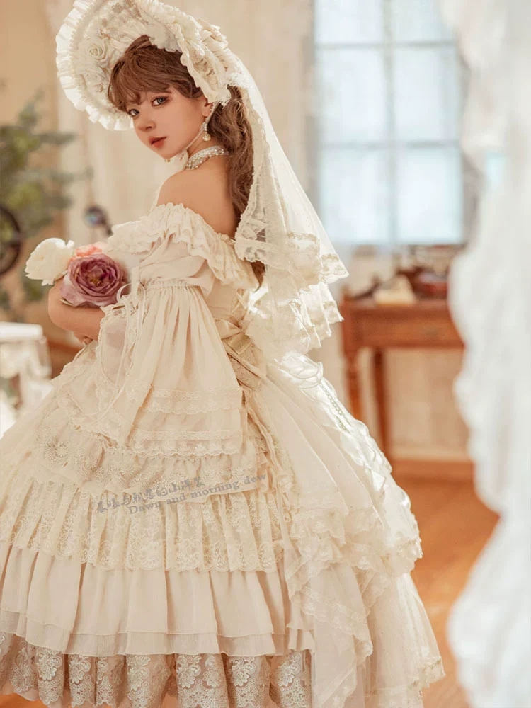 Elegant Lolita OP Dress Sunrise Elf Long Dress - Image 14