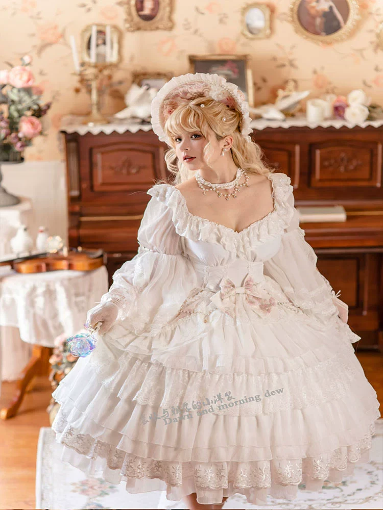 Elegant Lolita OP Dress Sunrise Elf Long Dress - Image 4