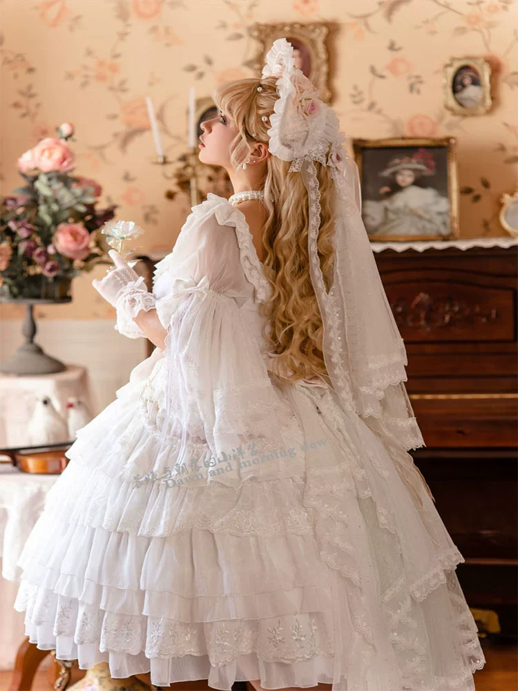 Elegant Lolita OP Dress Sunrise Elf Long Dress - Image 6