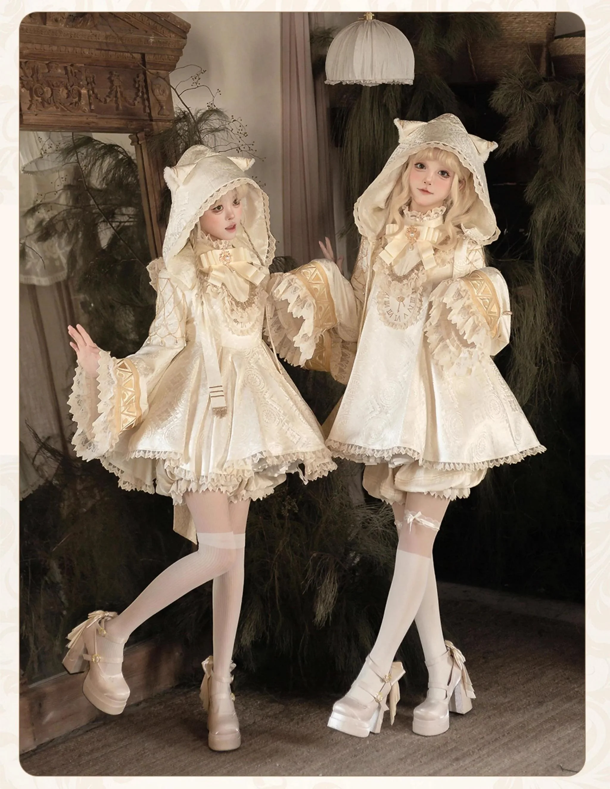 LizBird - Reincarnation of Time - Elegant Lolita OP Set with Waist-Cinching and A-Line Styles - Image 13