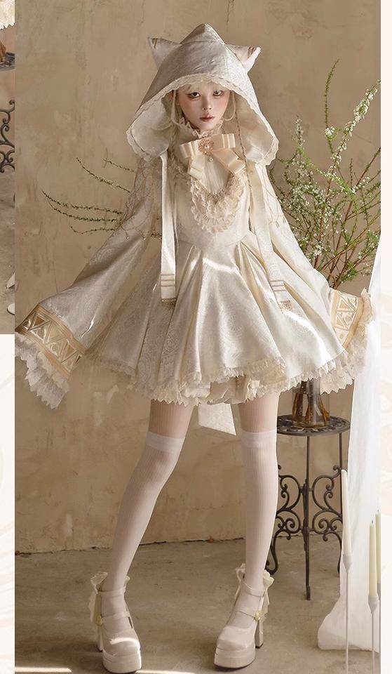 LizBird - Reincarnation of Time - Elegant Lolita OP Set with Waist-Cinching and A-Line Styles - Image 18