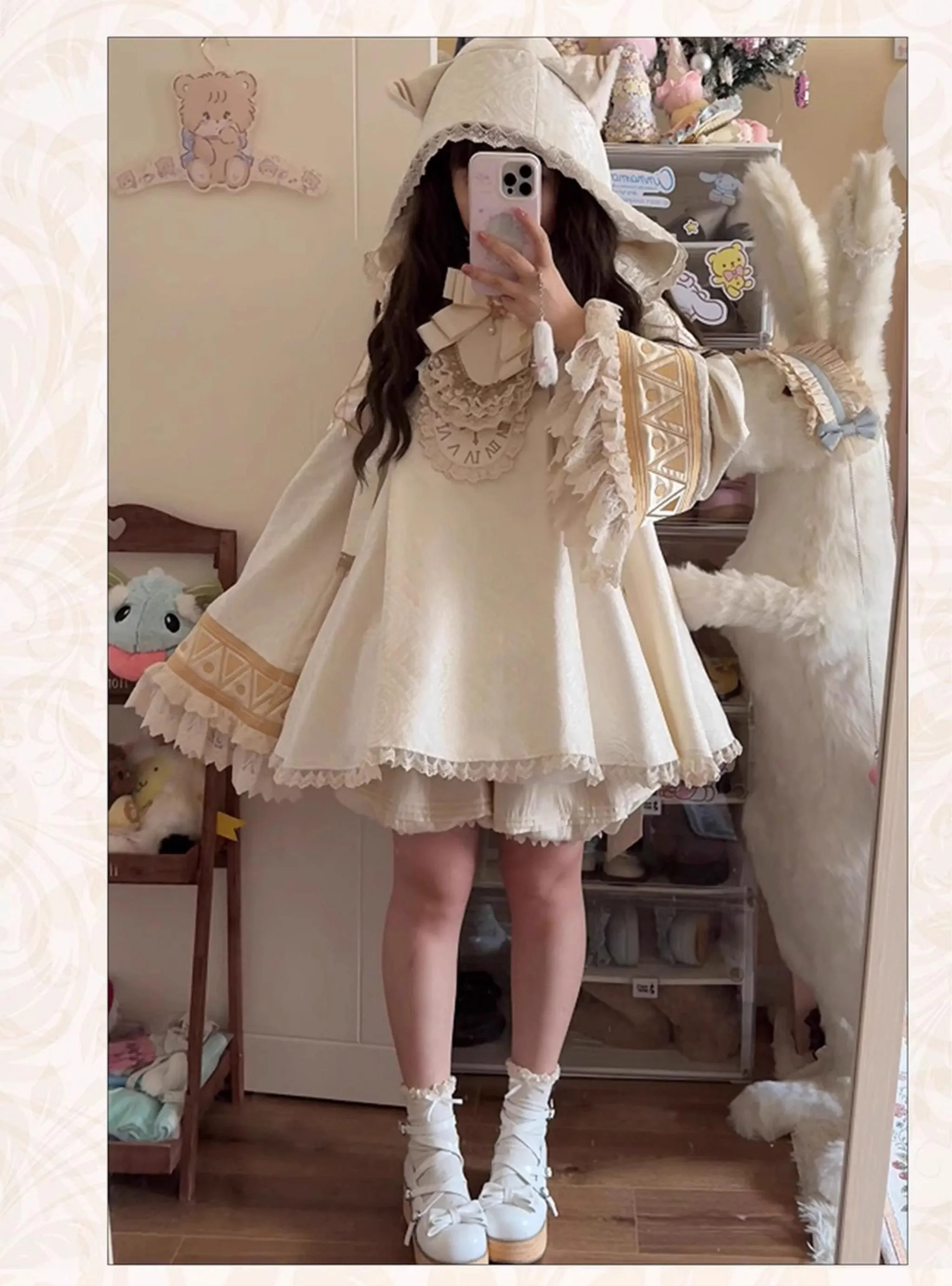 LizBird - Reincarnation of Time - Elegant Lolita OP Set with Waist-Cinching and A-Line Styles - Image 28