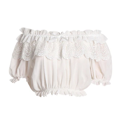 Elegant Lolita Shirt Open Shoulder Blouse - Image 5