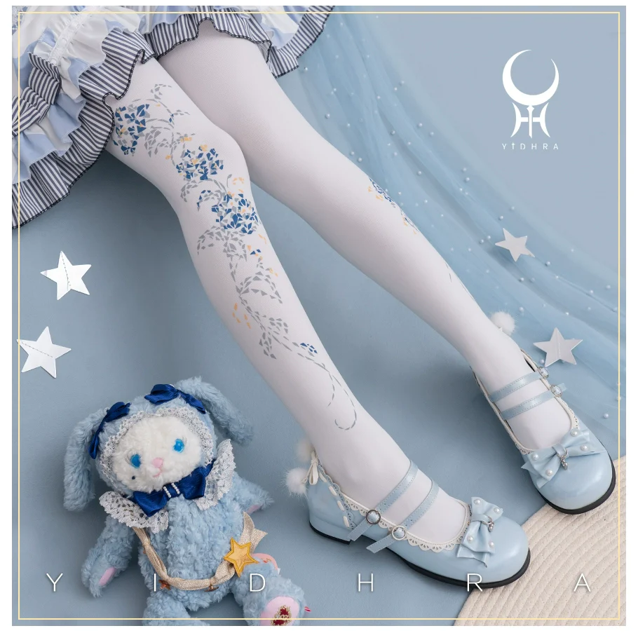 Yidhra - Resplendent flower Qiki - Elegant Lolita Pantyhose Velvet Pantyhoses Summer - Image 4