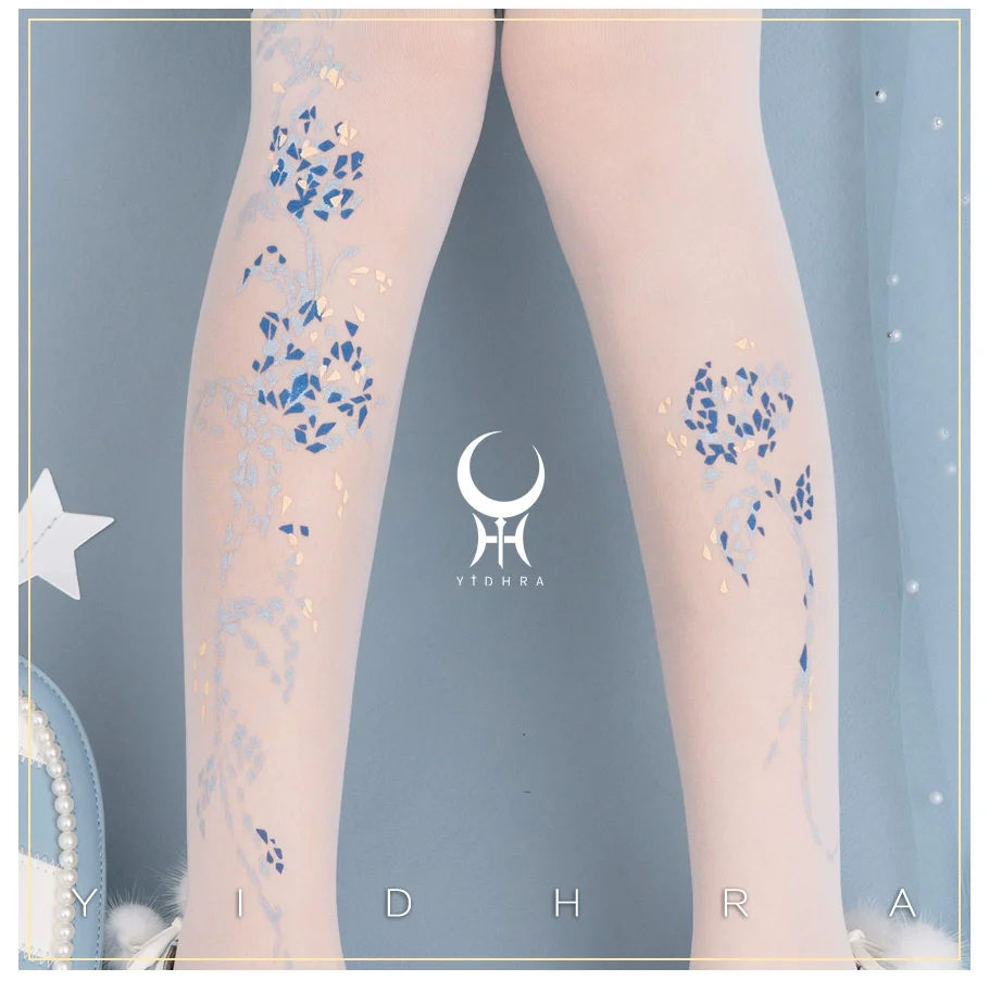 Yidhra - Resplendent flower Qiki - Elegant Lolita Pantyhose Velvet Pantyhoses Summer - Image 6