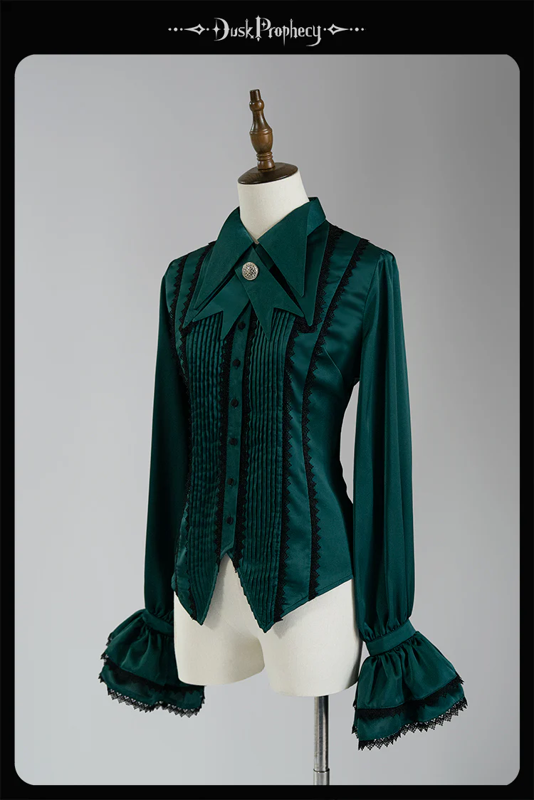 DuskProphecy - Coccyx - Elegant Lolita Shirt Tailored Cut Blouse - Image 12