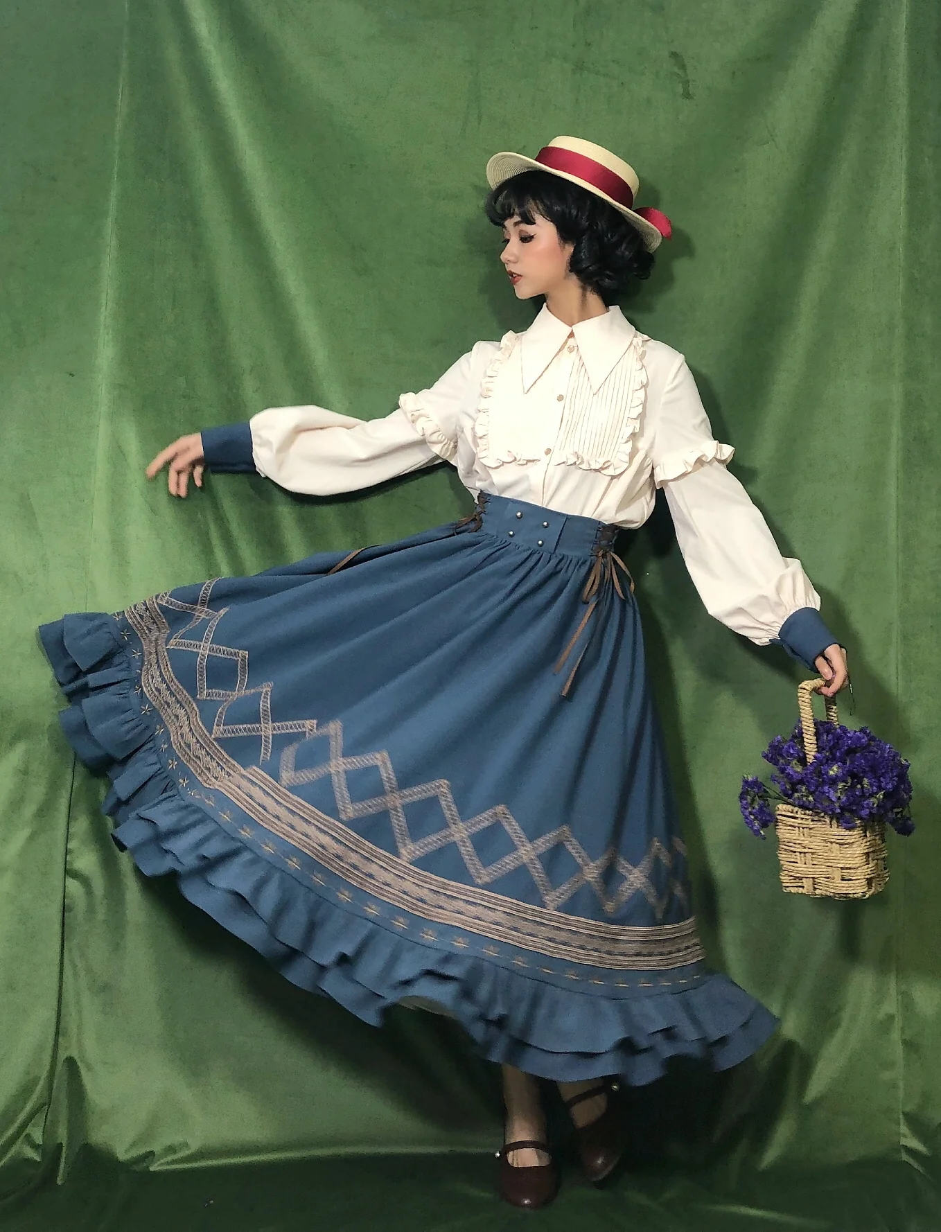Yuan Su - Elegant  Solid Color Lolita SK - Image 12