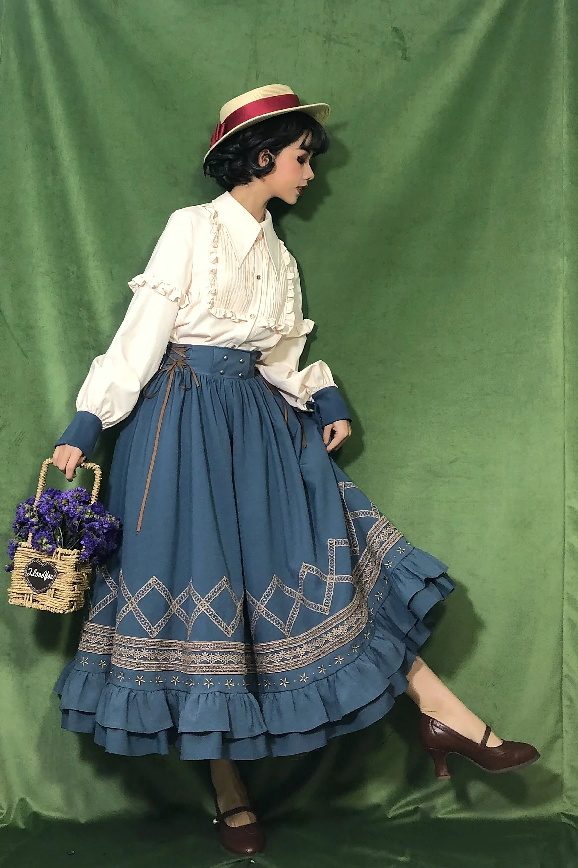 Yuan Su - Elegant  Solid Color Lolita SK - Image 13