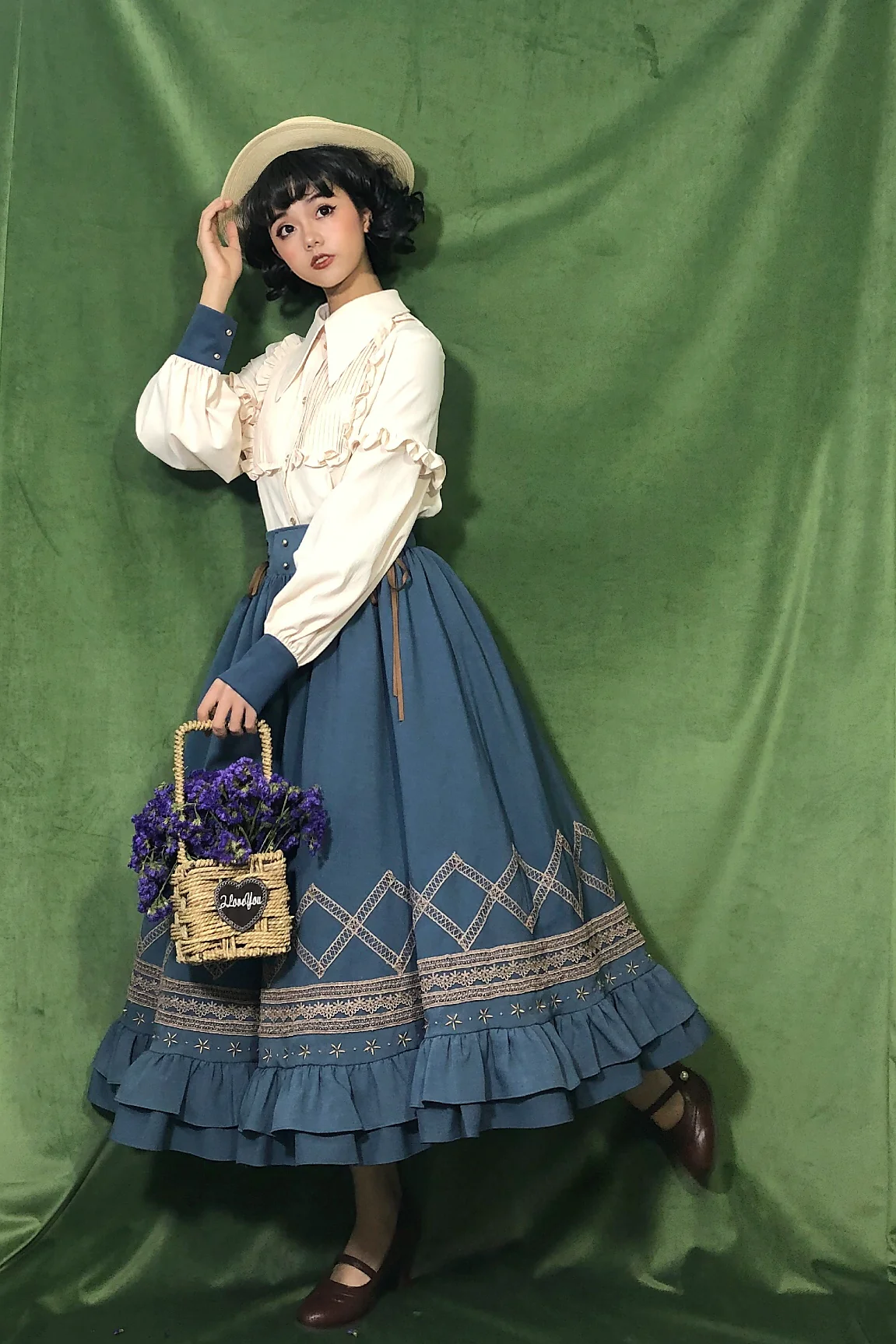 Yuan Su - Elegant  Solid Color Lolita SK - Image 14