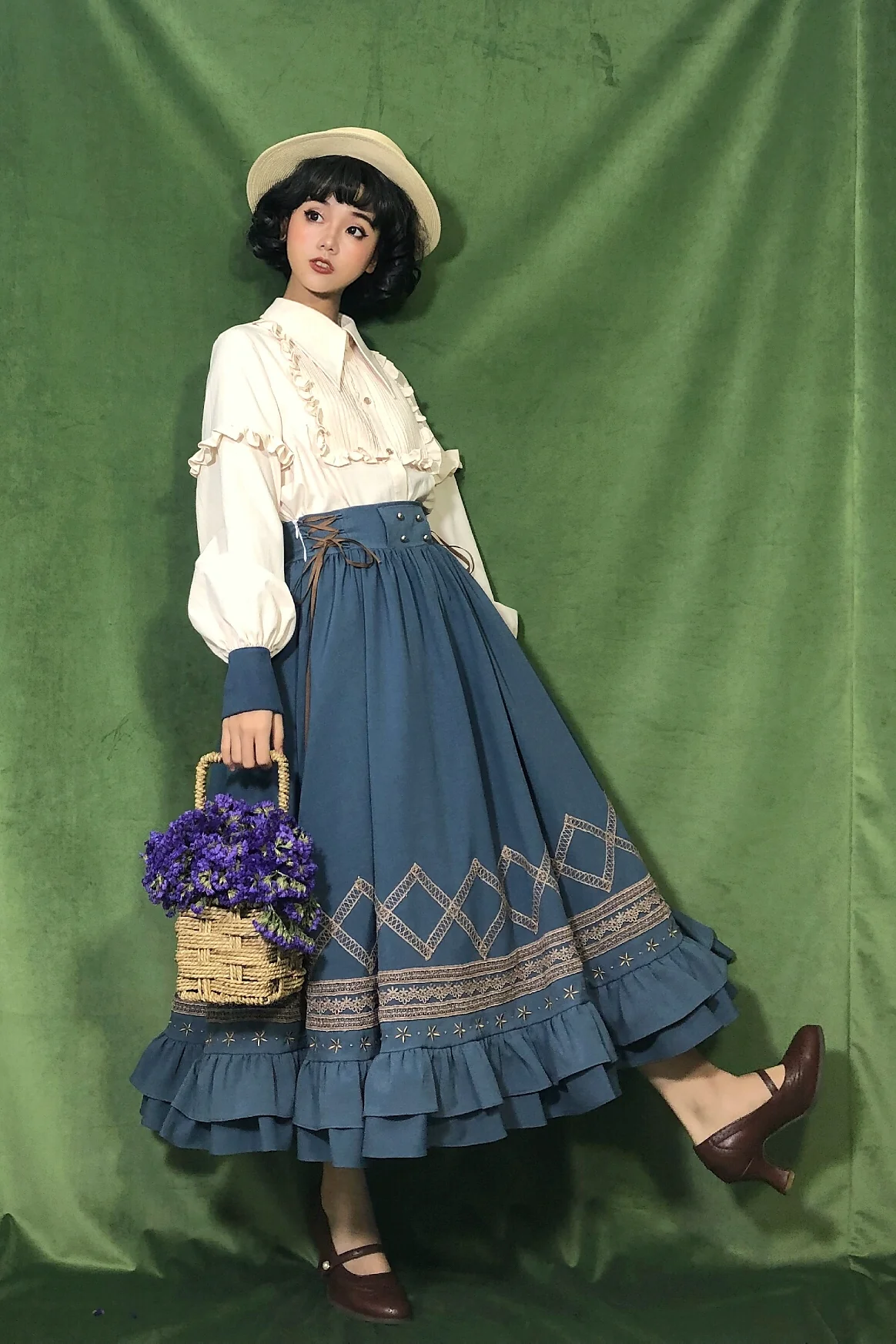 Yuan Su - Elegant  Solid Color Lolita SK - Image 17