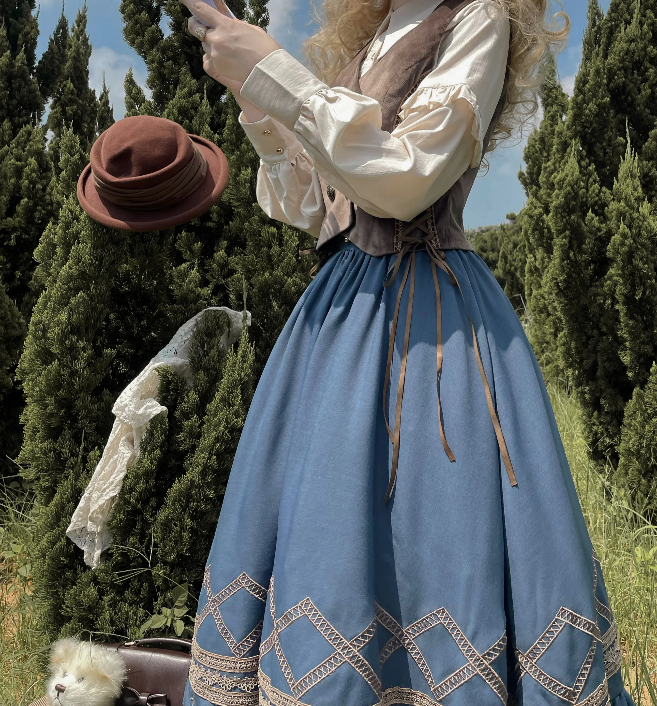 Yuan Su - Elegant  Solid Color Lolita SK - Image 6