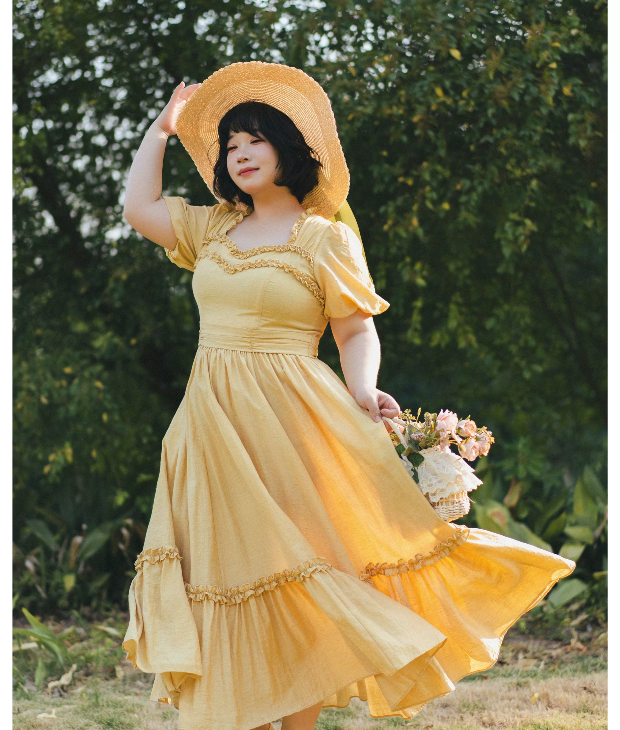 Forest Pastoral - Elegant Lolita Square Neck Long OP - Image 9