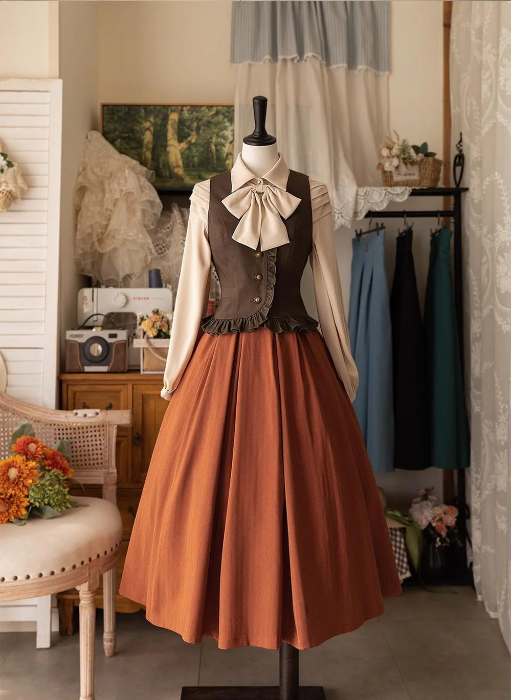 Forest Basket - Elegant Lolita Vest Autumn/Winter Versatile Waistcoat - Image 4
