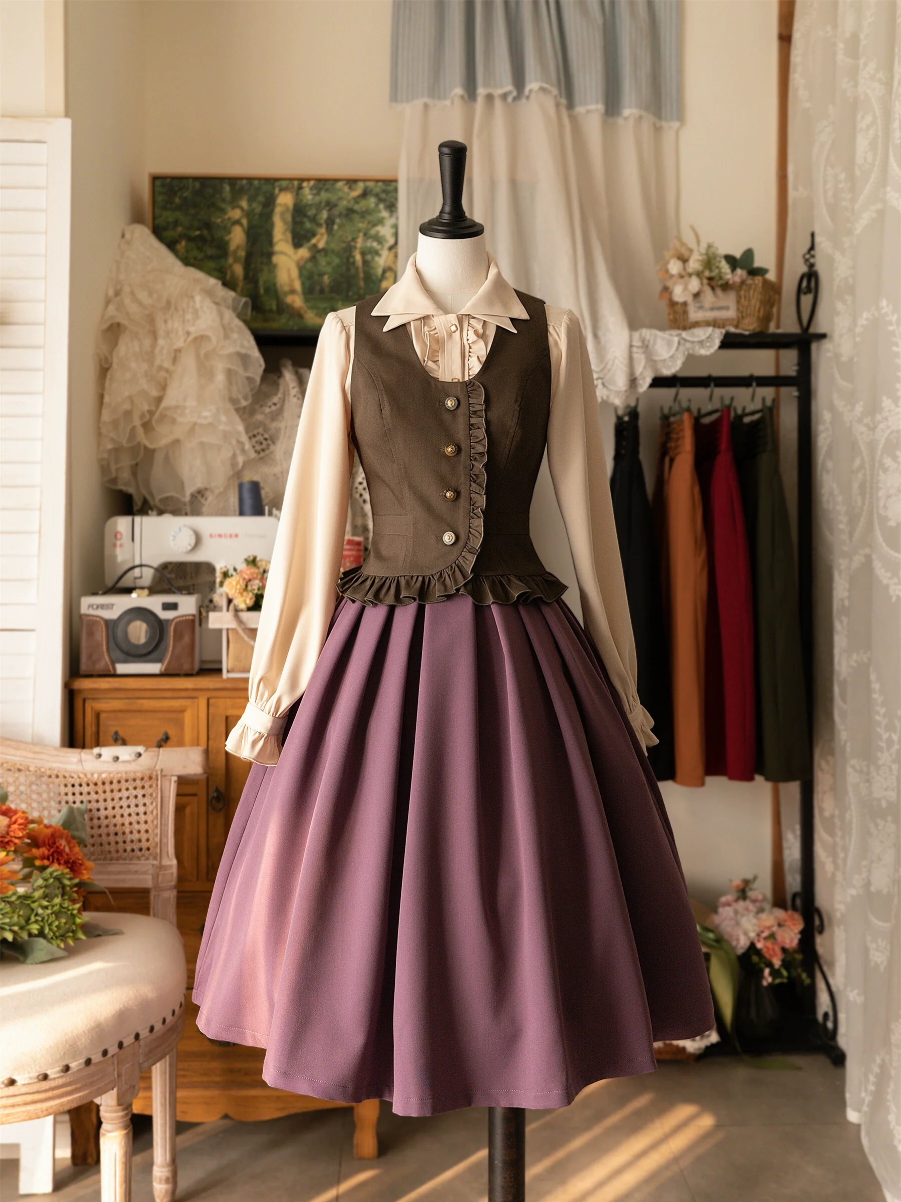 Forest Basket - Elegant Lolita Vest Autumn/Winter Versatile Waistcoat - Image 5