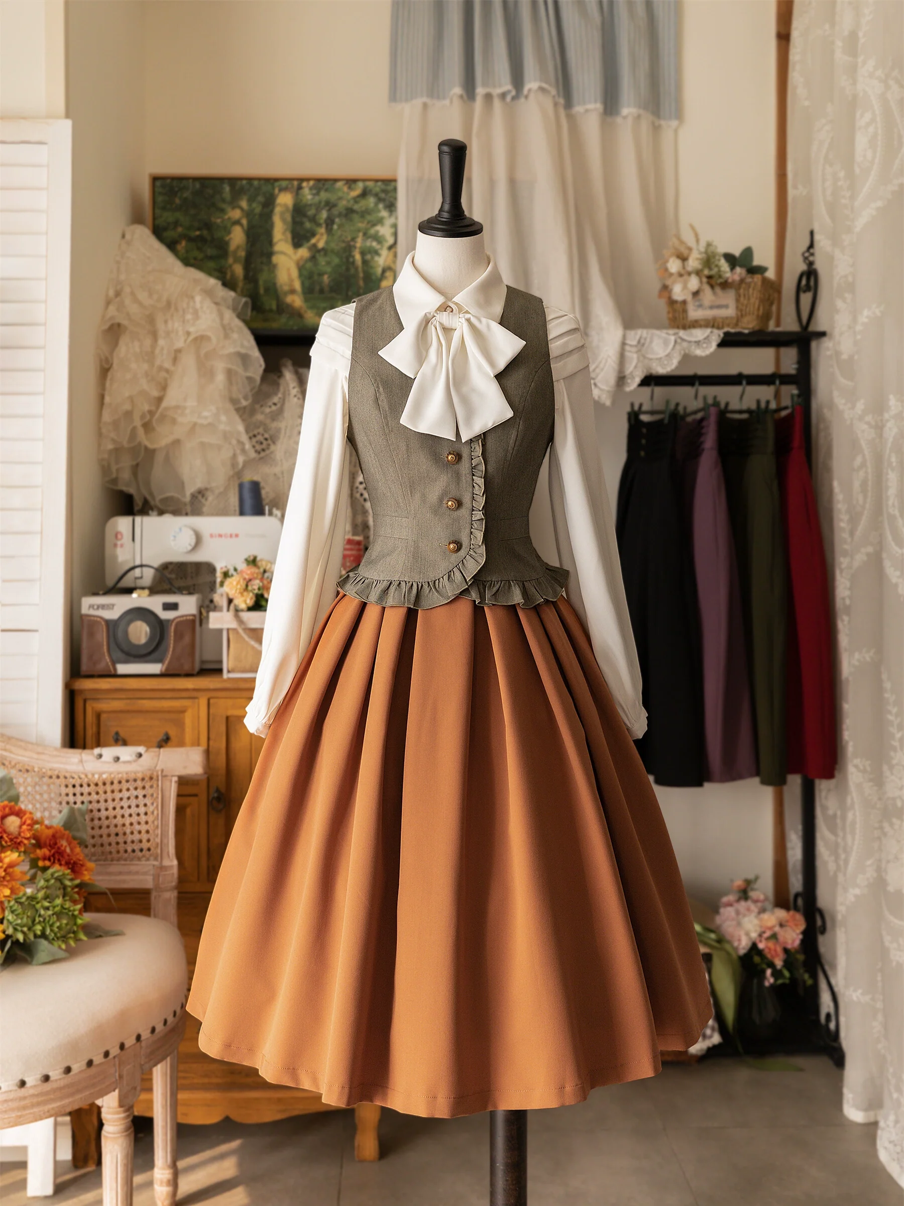 Forest Basket - Elegant Lolita Vest Autumn/Winter Versatile Waistcoat - Image 7