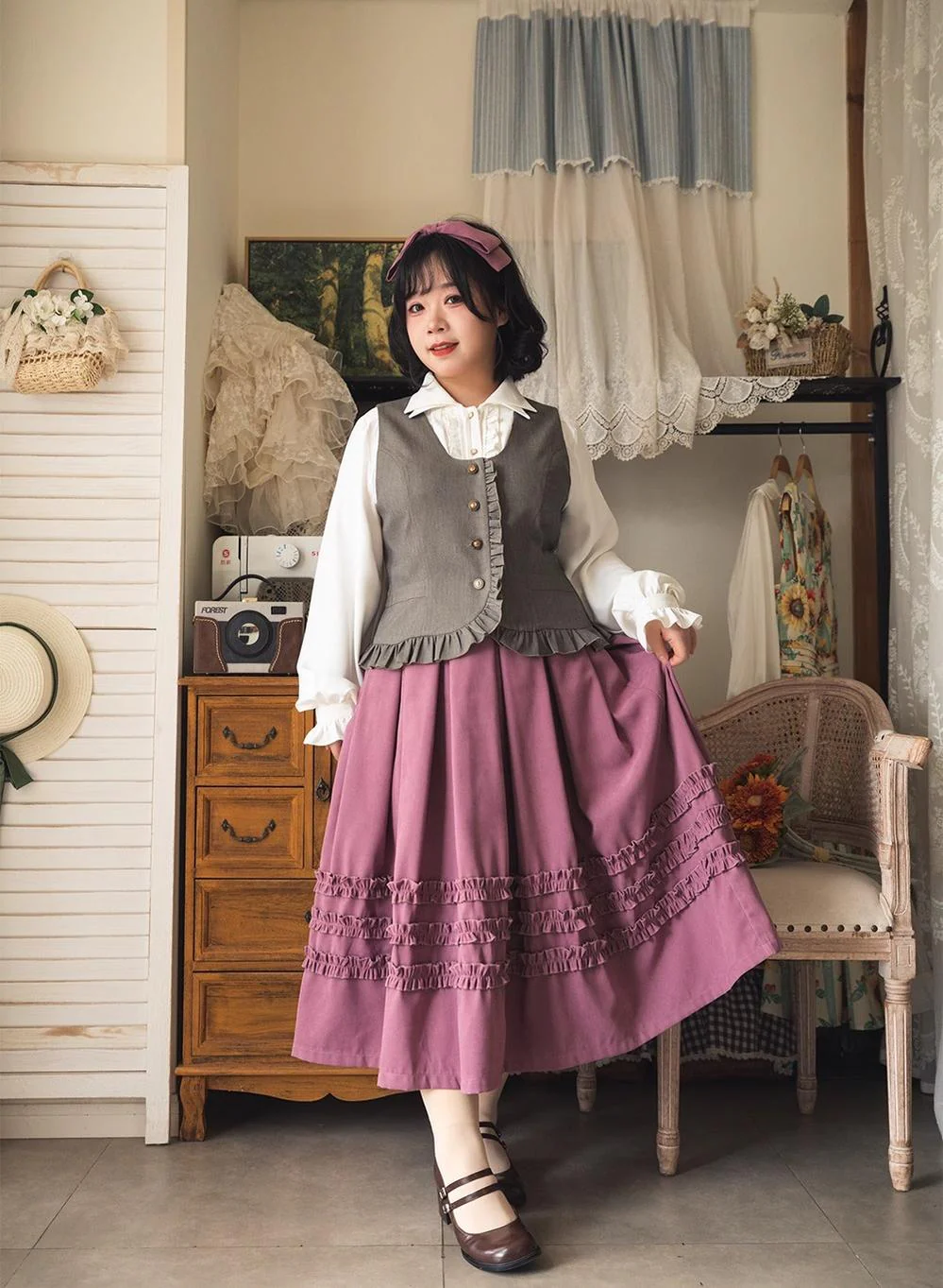 Forest Basket - Elegant Lolita Vest Autumn/Winter Versatile Waistcoat - Image 8