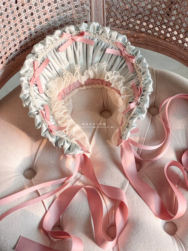 Elegent Lolita Bonnet Black Ribbon BNT - Image 13