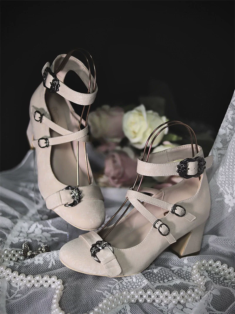 MR.Qiutian - Velia - Elegent Lolita Shoes CLA Thick Heel Shoes - Image 3