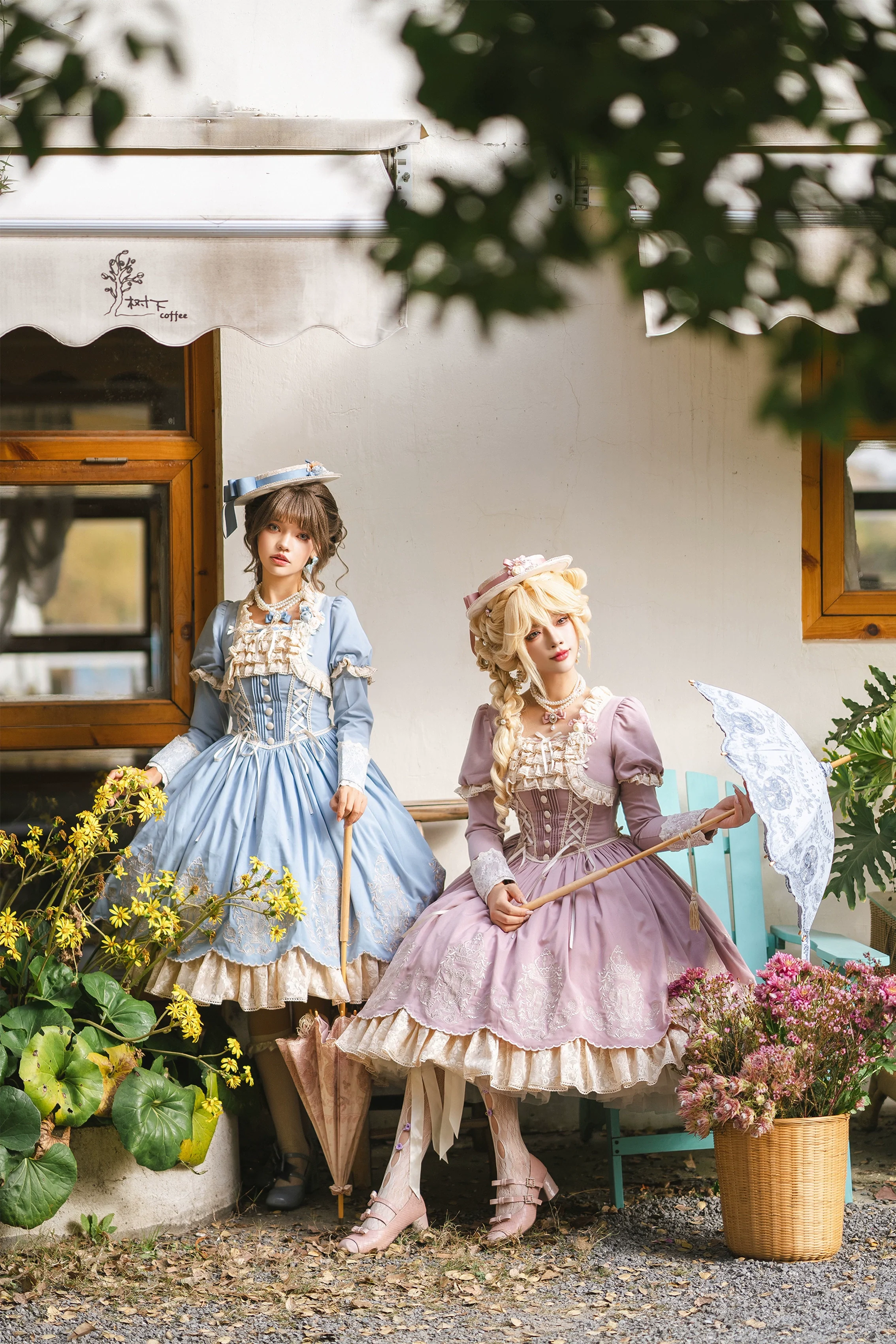 Amber Realm - Dream Strings - Embroidered Classic Lolita OP Dress, Princess Sleeves - Image 7