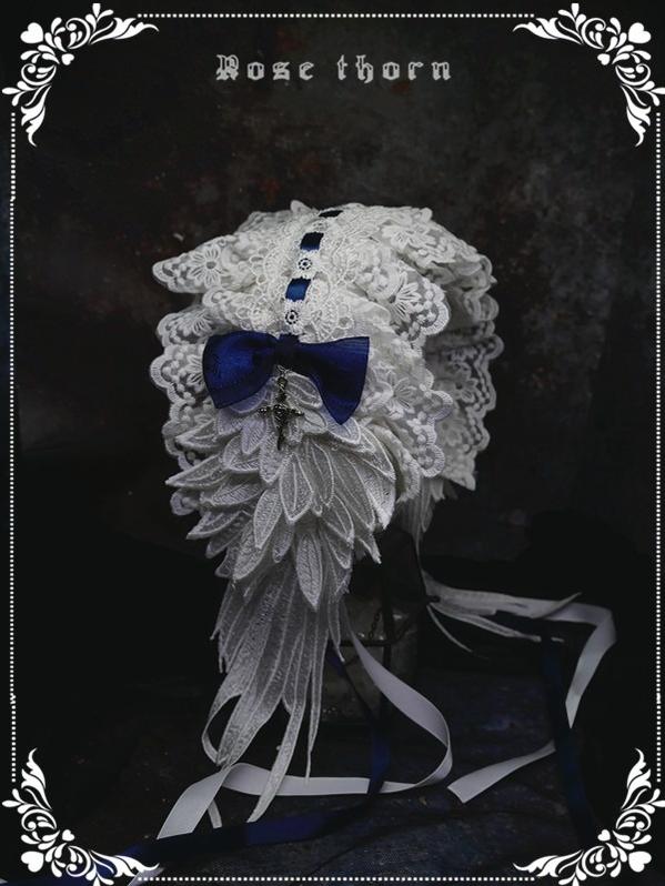 Rose Thorn - Angel Wings - Embroidered Crafted Headband Elegant Lolita Hair Accessories - Image 11