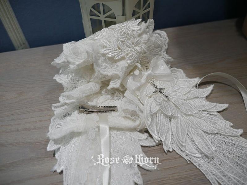 Rose Thorn - Angel Wings - Embroidered Crafted Headband Elegant Lolita Hair Accessories - Image 15