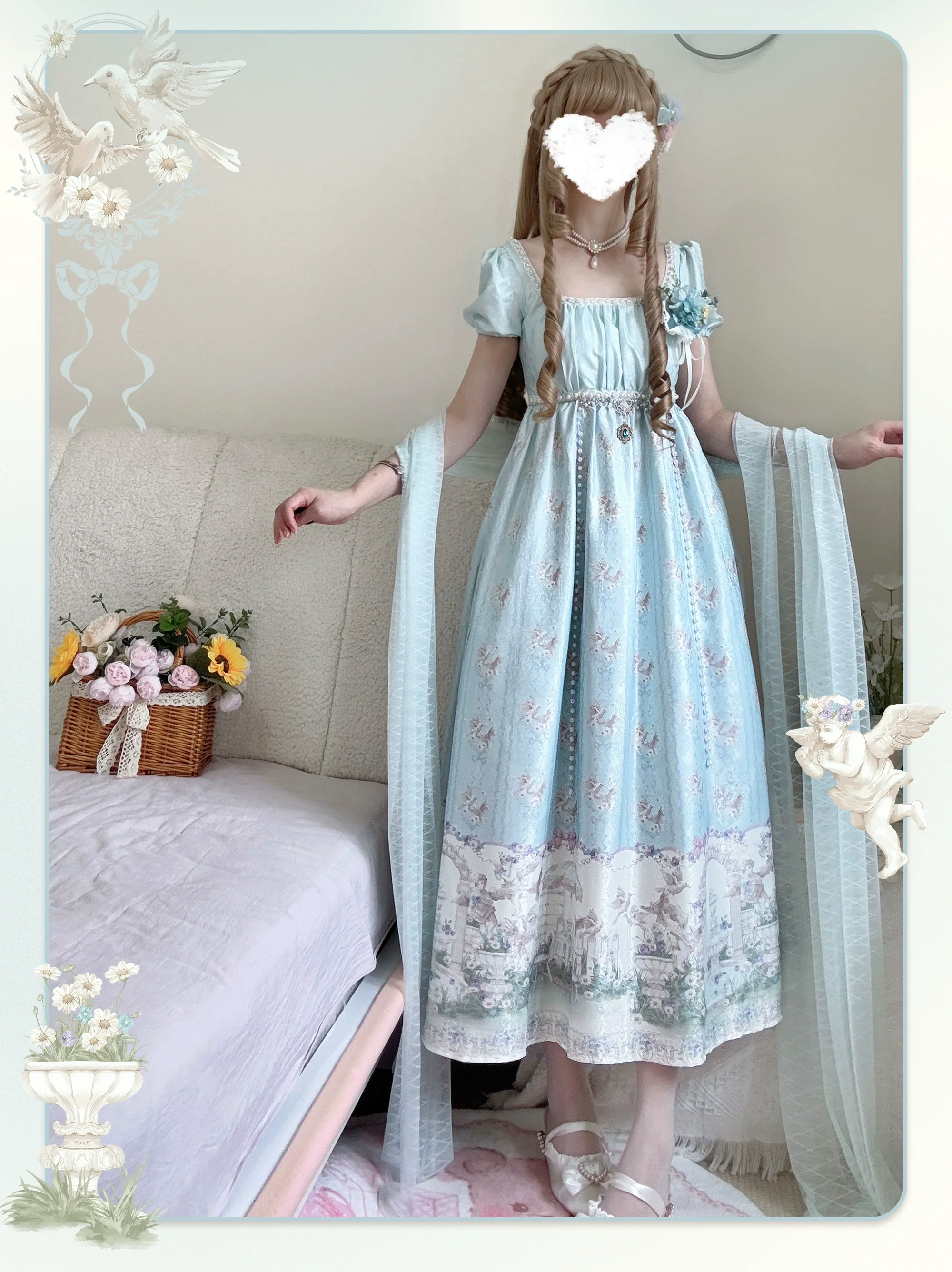 MeowMeow - Nayi Spring - Empire Waist Elegant Lolita OP Dress - Image 10
