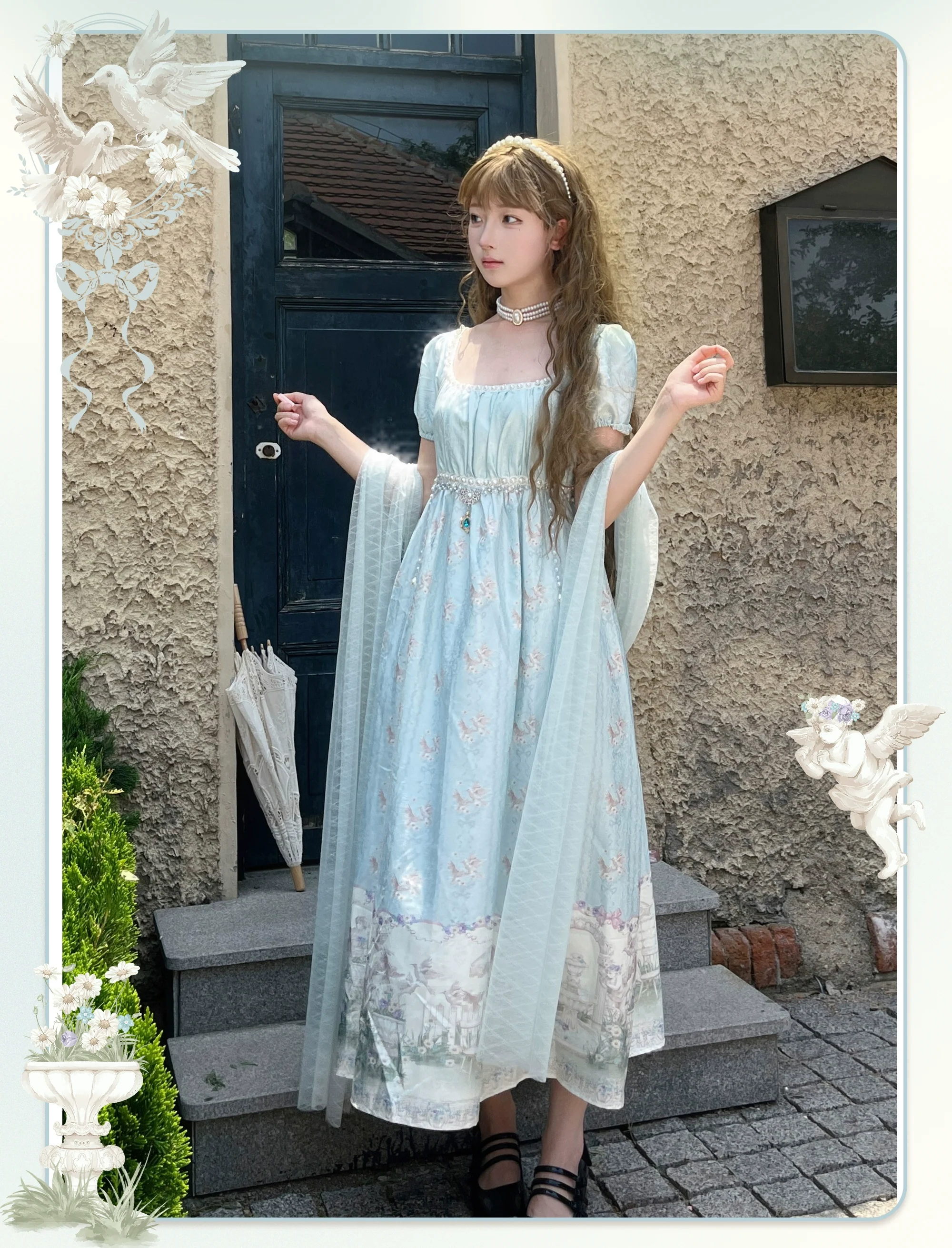 MeowMeow - Nayi Spring - Empire Waist Elegant Lolita OP Dress - Image 11