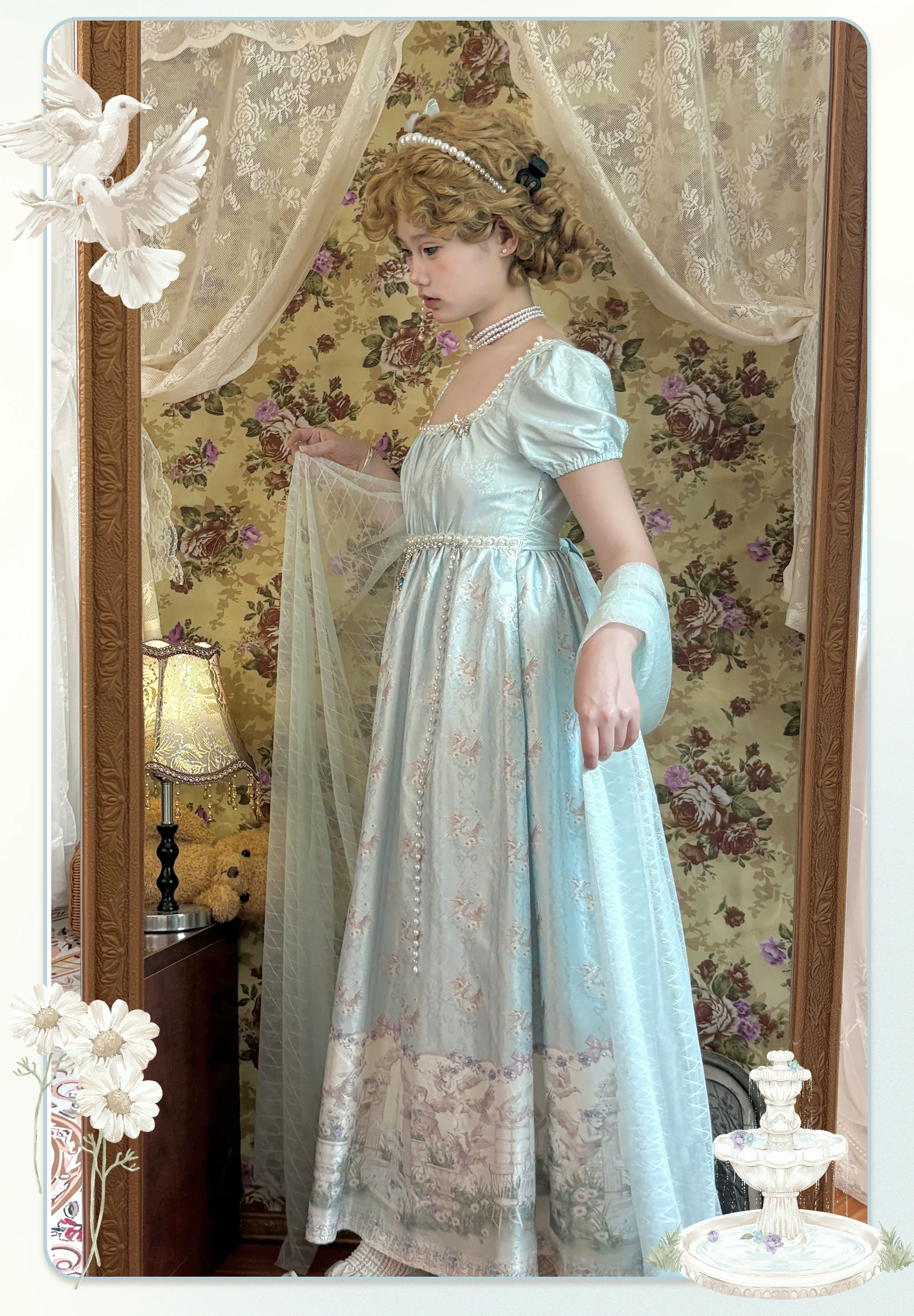 MeowMeow - Nayi Spring - Empire Waist Elegant Lolita OP Dress - Image 5