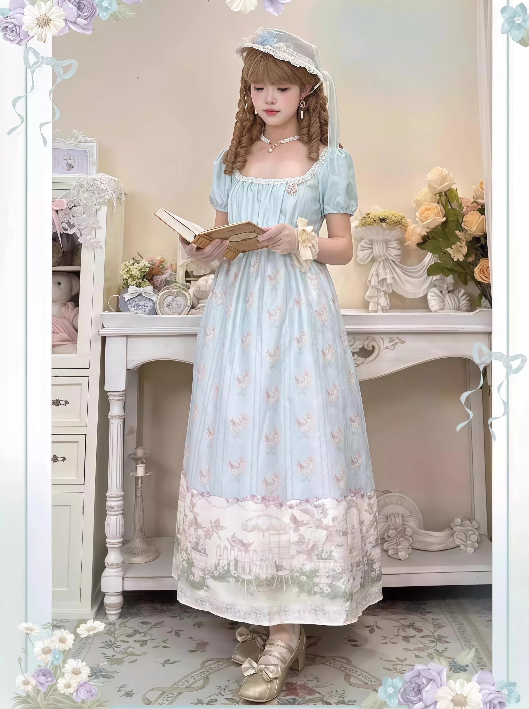 MeowMeow - Nayi Spring - Empire Waist Elegant Lolita OP Dress - Image 7