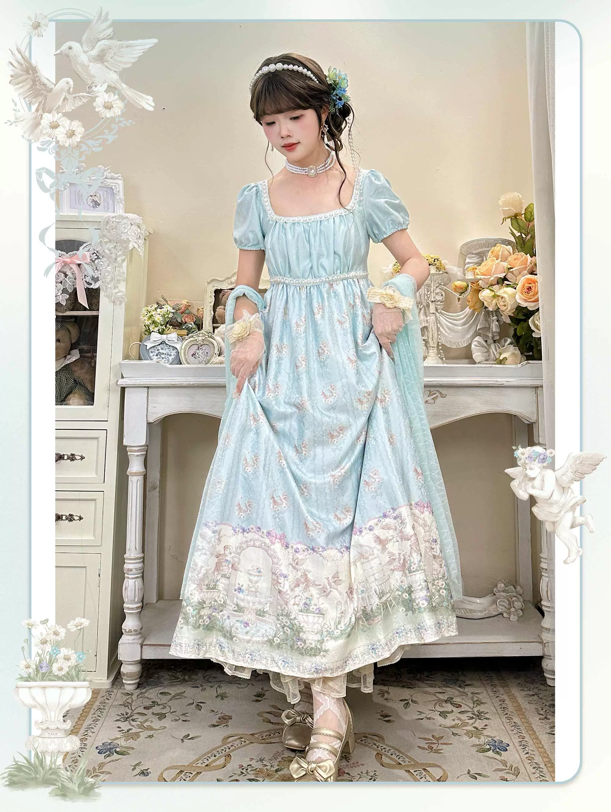 MeowMeow - Nayi Spring - Empire Waist Elegant Lolita OP Dress - Image 8