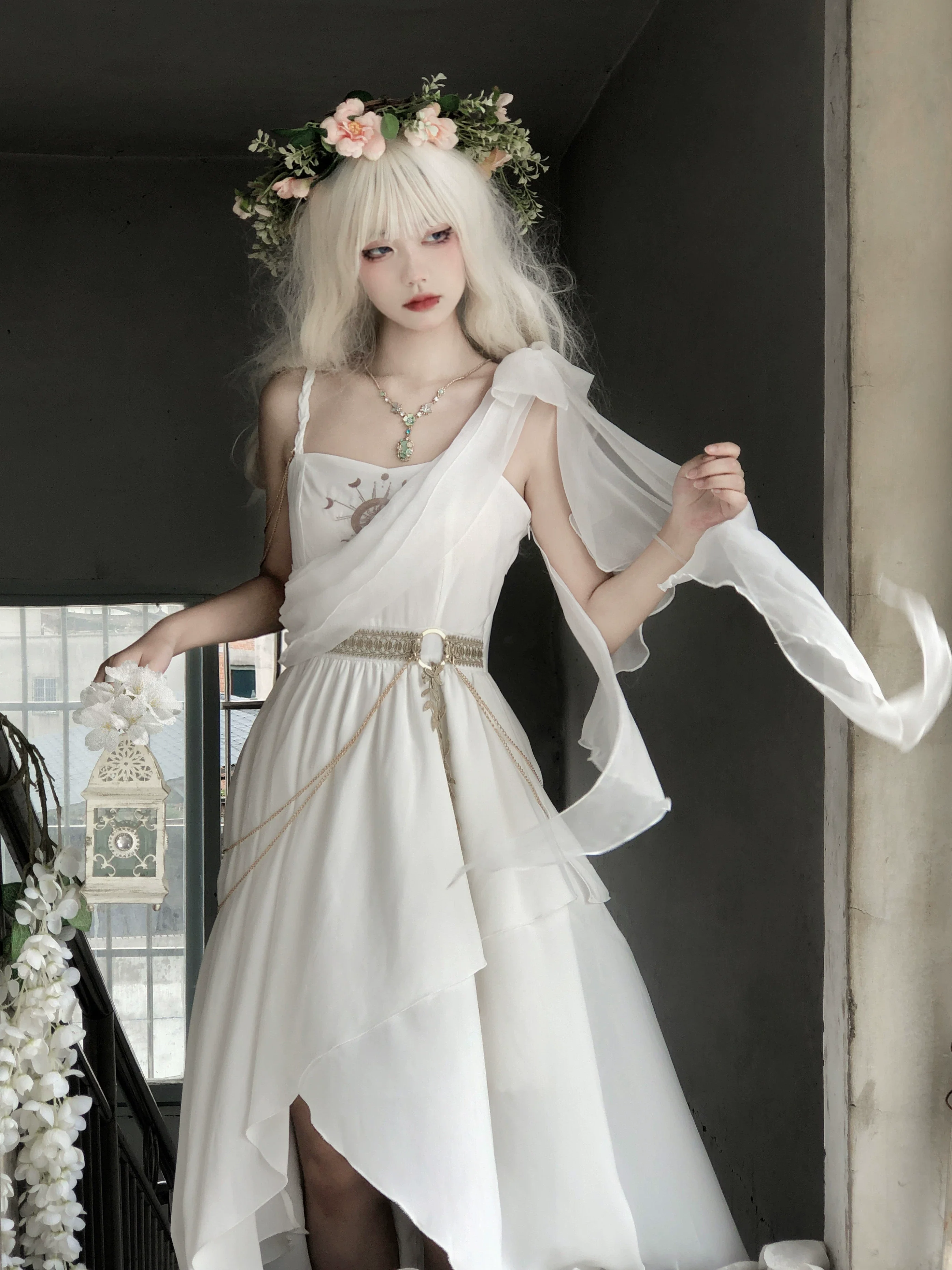 Eternal Island of Girls - Lolita Tethys Tears Greek JSK Dress - Image 7