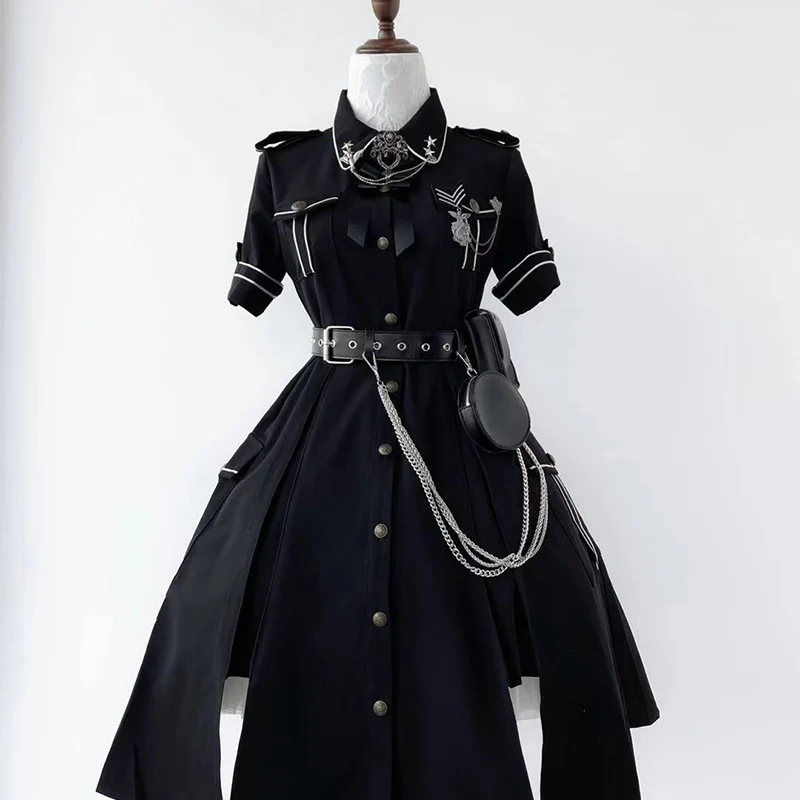 Evil Python 2.0 - Military Lolita Gothic OP Dress