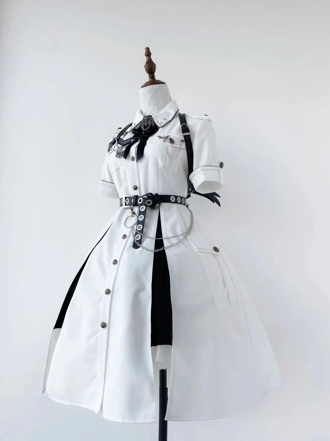 Evil Python 2.0 - Military Lolita Gothic OP Dress - Image 2
