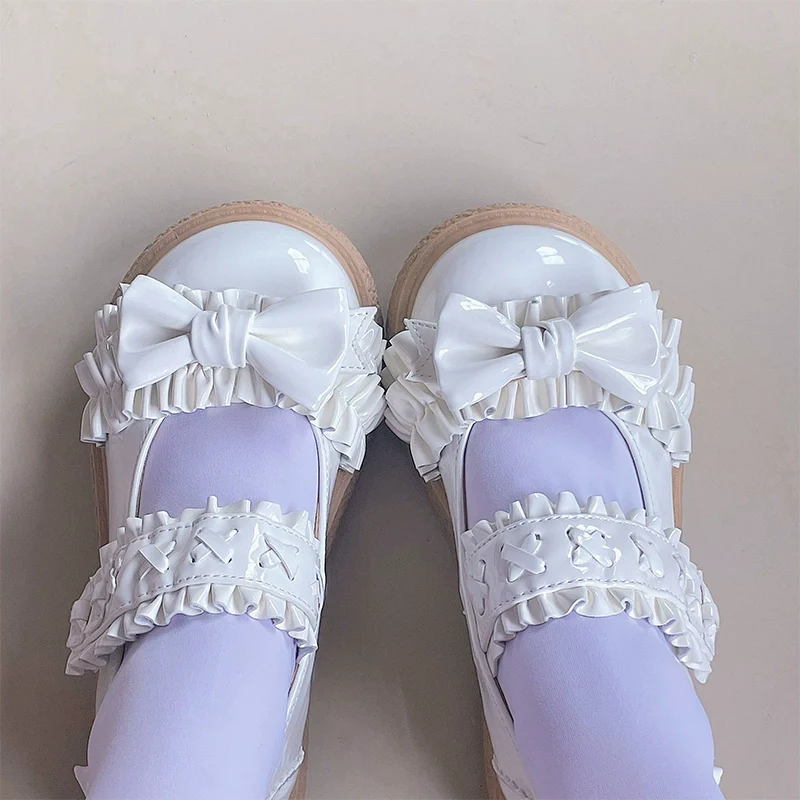 Fairy Godmother - Cute Lolita Shoes Bow Candy-Colored Lolita Flat Shoes - Image 32