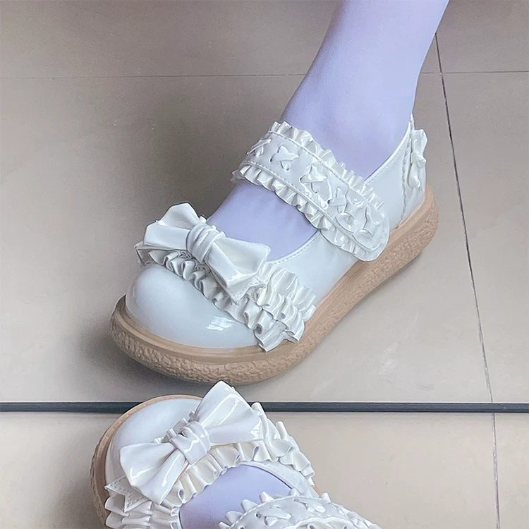 Fairy Godmother - Cute Lolita Shoes Bow Candy-Colored Lolita Flat Shoes - Image 33