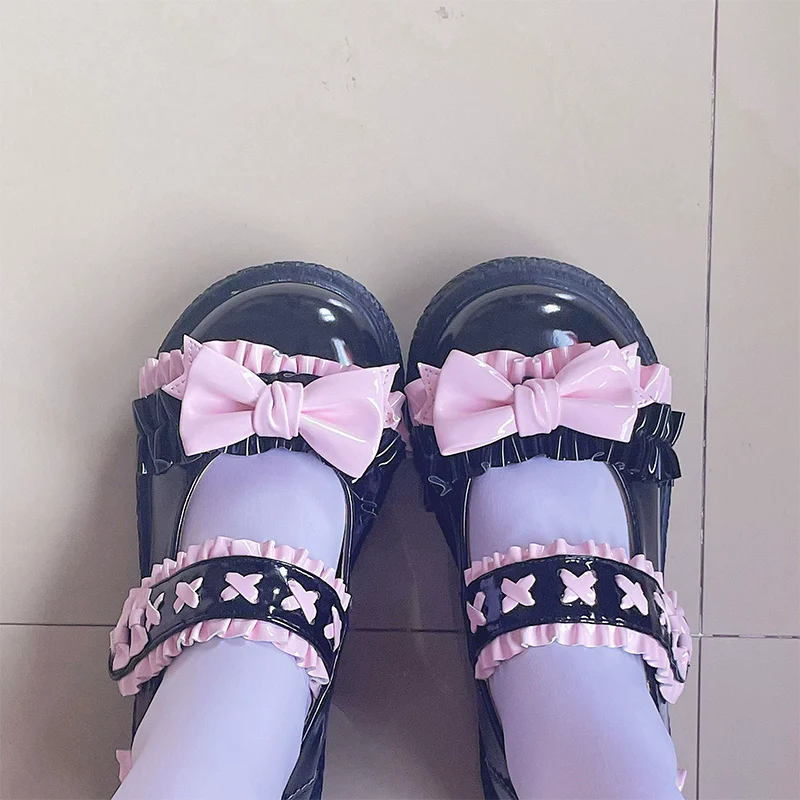 Fairy Godmother - Cute Lolita Shoes Bow Candy-Colored Lolita Flat Shoes - Image 7