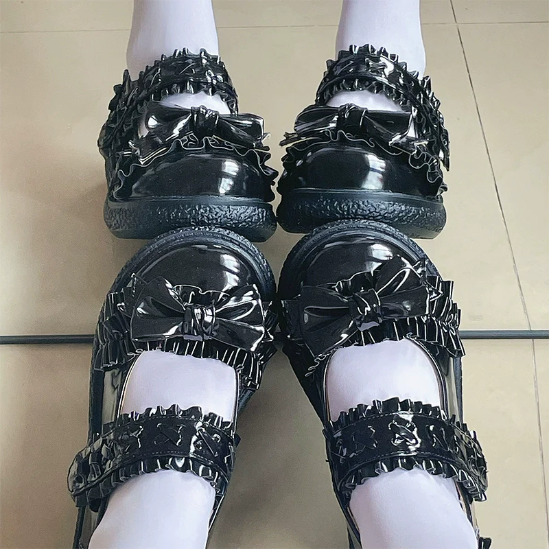 Fairy Godmother - Cute Lolita Shoes Bow Candy-Colored Lolita Flat Shoes - Image 9