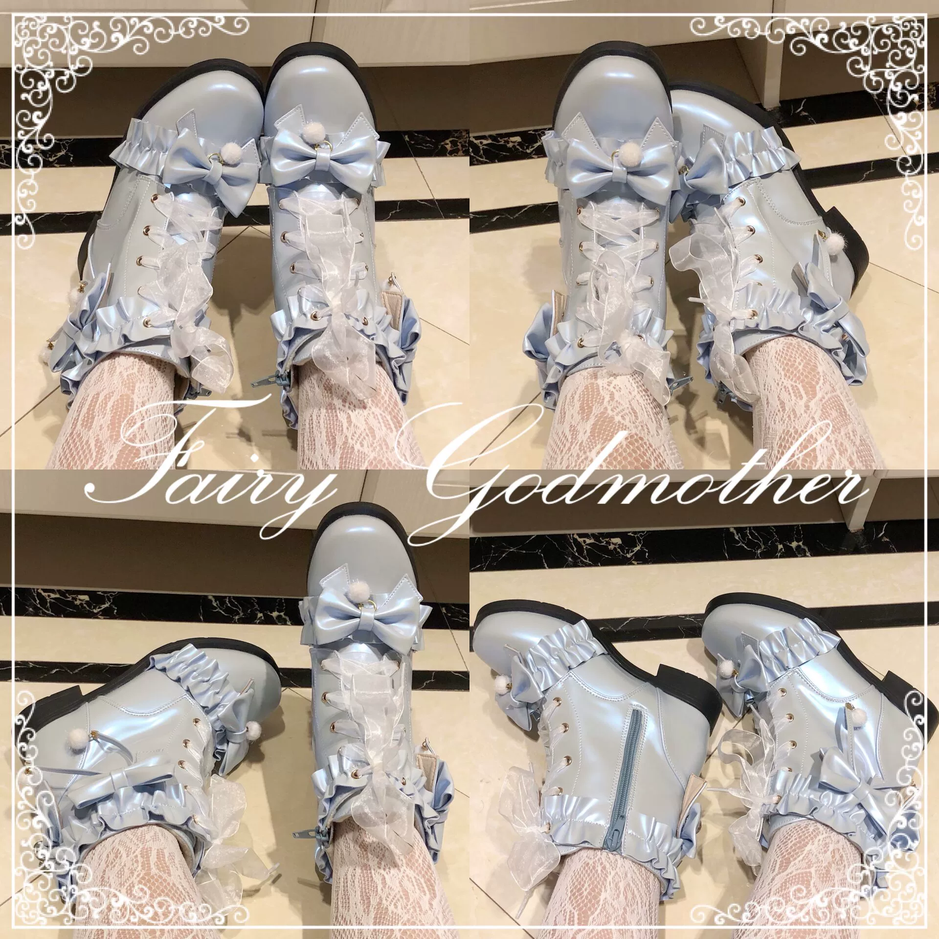 Fairy Godmother - Enthusiastic Ideation - Elegant Lolita Shoes Fleeced Short Martin Boots - Image 19