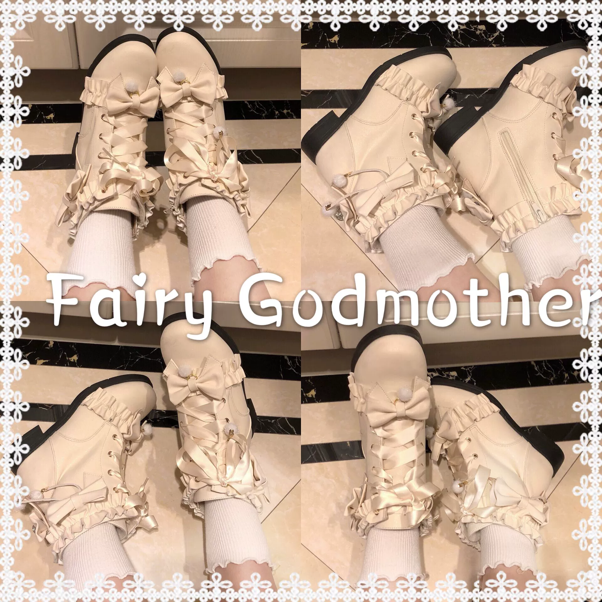Fairy Godmother - Enthusiastic Ideation - Elegant Lolita Shoes Fleeced Short Martin Boots - Image 25